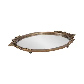 226673 Kate And Laurel Arendahl Vintage Oval Mirrored Decorative Tray 17 X 10 Anti