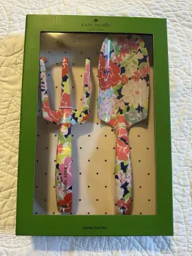 256283 Kate Spade New York In Box 2 Piece Sunset Blooms Garden Tool Set Trident And Trowel