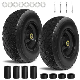 Kavedod 658370894066 13 Inch Tire And Wheel Flat Free Replacement Solid Assemblies Wit
