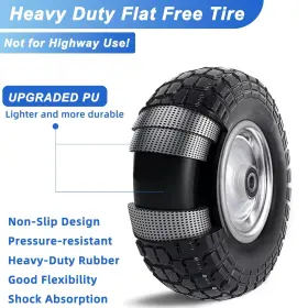 Kavedodu 658370894394 12ftft Flat Free Tires Rubber Solid Tire And Wheel Assemblies For Hand Trucks G #3
