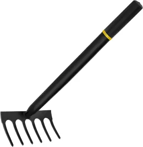 Kemaier 711181490381 Garden Hand Rake Mini Cultivator Heavy Duty Carbon Steel Rakes Til