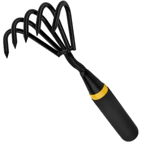 Yy-38 Kemaier Stainless Steel Hand Cultivator - Garden Rake Great For Heavy Black