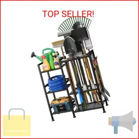 Keomaisyto Gjj06 Garden Tool Organizer For Garage Organization 3 Tier Yard Stora