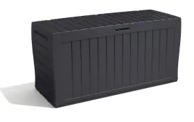270l Keter 290106939479 Marvel Outdoor 65% Recycled Garden Furniture Storage Box Graphite Wood