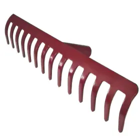 14-tine Kids Helper 791391205845 Garden Heavy Duty Rake Metal Steel Head Only Without Handle Red