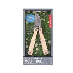 Kikkerland 612615086265 Beechwood Pocket Garden Plant Pruner Multi Tool Beige