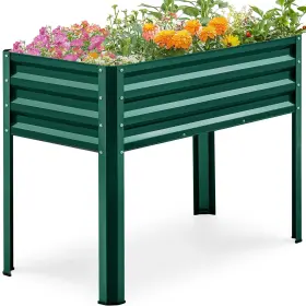 Kb-gba26-3418315g-03 King Bird Raised Garden Bed With Legs Galvanized Elevated Planter Box For Bac