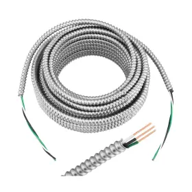 Cable-66 Kingdder 100 Ft 12/2 Metal Cable With Ground 12 Gauge Clad Electrical Wi
