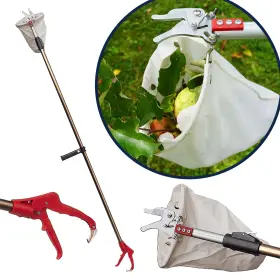 Gw11g12-18 Kings County Tools 10ft Fruit Picker Pole With Basket Telescoping Grabber Reacher Tool