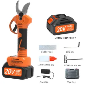 Xzjd20v-s05 Kitesder Cordless 20v Power Pruning Shears With Powerful 4ah Battery Gardening Tools Kit