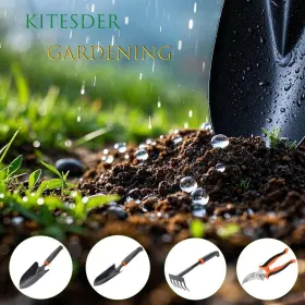 Yysjtb03-r01 Kitesder 4pcs Gardening Tools Set Steel Rake Shovel Shears Heavy Duty For Garden Outdoor