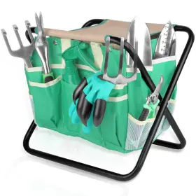 Kt009 Kitness 9 Pcs All-in-one Garden Tools Set Heavy-duty Cast-aluminum Gardening Kit Wit