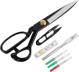 Fs-01 Knpxset Fabric Scissors - 8 Inch Sewing Dressmaking Tailors Black