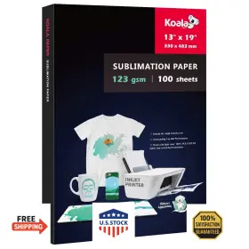 B081tvf92c Koala Paper Sublimation 13x19 Easy Diy T-shirts Tumblers Mugs Inkjet Compatible