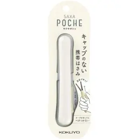P320w Kokuyo -p320w Saxa Poche Portable Scissors Twiggy 3d Glueless White