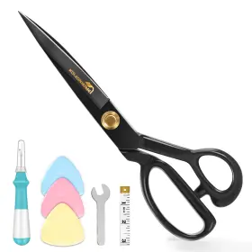 20240101 Koleonhome 10 Inch Fabric Scissors High Carbon Steel Black