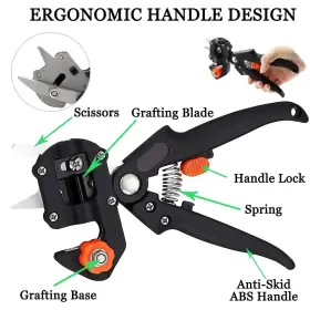 Krewey 414791170279 2-in-1 Garden Grafting Tools Pruner Kit V-graft Omega-graft And U-graft Pla #2