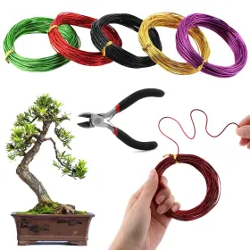 22417514 Kryslanix Tree Training Wire Kit - 5 Rolls 164ft Bonsai Wires With Wire-cutt
