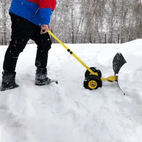 Ktaxon 040721379138 Snow Shovels With Wheels Heavy Duty Pusher Remove Tool