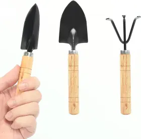 Kuotingluck 758337852570 Gardening Tool Set 3 Small Garden Spade Hand Black/white