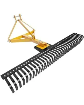 Kybolt 198290876136 Tractor Rake Attached By 3 Points For Beautifying Landscape Leveling Lawn And