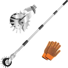 0065 Kyeen-tools Wheel Rotary Edger Lawn Tool Manual Grass Trimmer With Adjustable 56.5