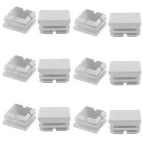 23022004 Kyuionty 12 Pack 1 Inch Square Plastic Plug Insert Tubing End Cap For White
