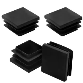 23022013 Kyuionty 4 Pack Inch Square Plastic Plug Insert Tubing End Black
