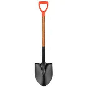 La Zinnia La901d 41 Inch Round Shovel Garden Tool With D-handle For Digging Wooden Hande