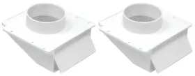 Lao143w-2 Lambro 2-pack - 143w White Plastic Under Eave Vent 4-inch
