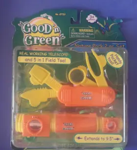 07753 Lanard Vintage Good N Green Kids Nature Pack Telescope 5 In 1 Field Tool 2pk