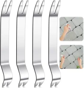 Lanties 744110076226 4 Pieces Paver Tool Stainless Steel Extractor Removal Raise Sunken Br
