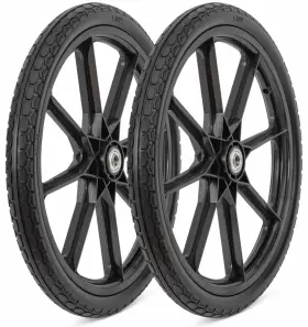 Lapp Wheels 742338998023 Set Of Two 20x1.95 With 5/8 Bearing. Flat Free Plastic Spoke Whee