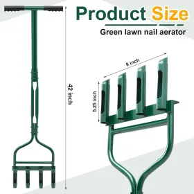 Lasnten 313111946960 Lawn Aerator Tool 42 Inch Manual Core Plug With 4 Slope Top Half #2