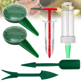 38113 Lasuroa 6pcs Mini Seed Spreader Set Plastic Round Sowing Dispenser Hand Tool Ha