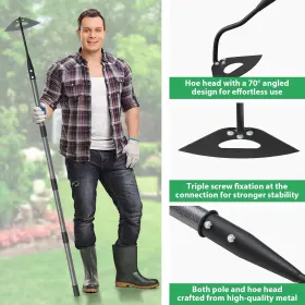 Lcokeiy 445038145157 Hoe Garden Tool Hollow Gardening With Sturdy Blade For Digging Weeding #3