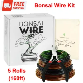 64-770 Leaves And Soul Bonsai Training Wire Kit Set Of 5 - Total 160ft 32ft Each Size 5size 1.0-3.0mm
