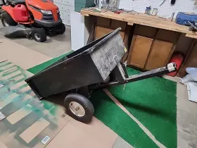 Ledkingdomus 197839001893 Steel Dump Cart 8 Cubic Feet 350lb For Atv/utv Trailer Tow Behind Lawn Heavy
