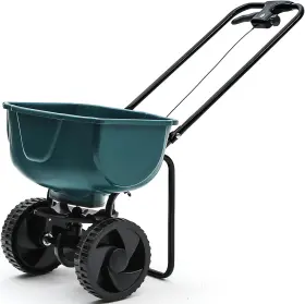 Beysh6hmt9 Ledkingdomus 60 Lb Push Broadcast Spreader For Lawn Garden With Adjustable Flow Settings