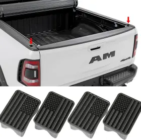 Leerly 730789403937 Bed Rail Stake Pocket Covers For Dodge Ram 1500 2019 2020 2021 2022 2023 2024 20