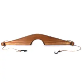 15673 Lehmans Old-fashioned Poplar Wood Shoulder Carrying Yoke With Hanging Hooks