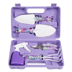 Ab-111 Lekeone Gardening Tools5 Pieces Garden Tools With Floral Print Ergonomic Handle Trowe