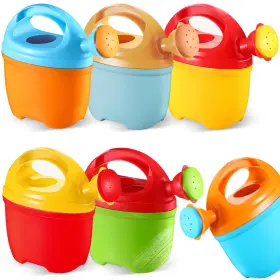 Tin-lenwen-2950 Lenwen 6 Packs Plastic Watering Can For Kids Garden Equipment Toy Pail