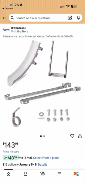 092455 Lesco Universal Manual Deflector Kit #