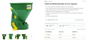 1235445 Lesco Hand Crank Handheld Granular Spreader - 5 Lb. Capacity