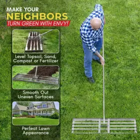 Level King Pro 197644854332 Superior Lawn Leveling Rake 36ftftx10ftft - High Grade Levelawn Tool For Unparall #2