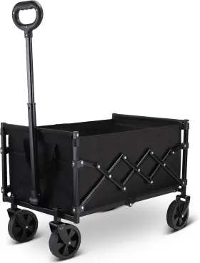 Gwc-blk-sbn010 Lewanja Folding Wagon Cart Portable Heavy Duty Utility Foldable