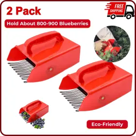81829 Lfsemini Berry Picker 2pk Pickers And Rakes With Metallic Comb Ergonomic Handle