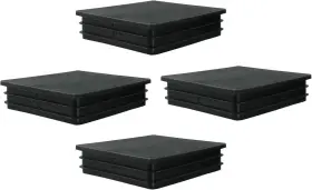Lif240903-884 Lifcratms 4 Pack Inch 100mm Square Plastic Plug End Caps