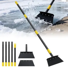 28qpcc-ftk-hz-5jie Lilyvane Ice Scraper Snow Shovel 2 Spades 74 Inch Detachable Garden Flat M